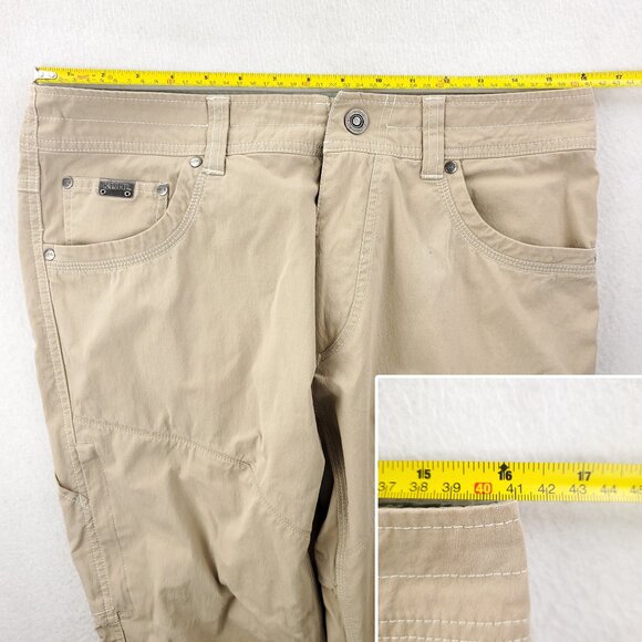 Kuhl Vented Hiking Pants Stretch Lightweight Khaki Men's "32x32" Real 32x31 - Picture 7 of 14